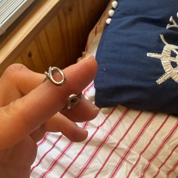 Silver Coin Ring - Simple Stackable Band - Picture 2 of 5